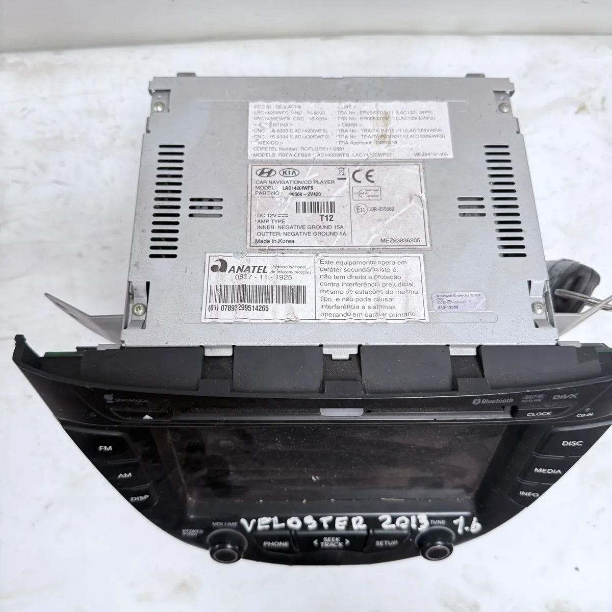 Radio Hyundai Veloster 2013 - 1.6 4x2 Bencina Mecánico