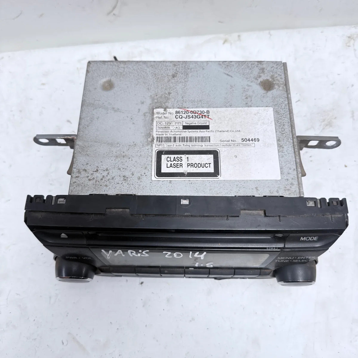 Radio Toyota Yaris 2014 - 1.5 4x2 Bencina Mecánico