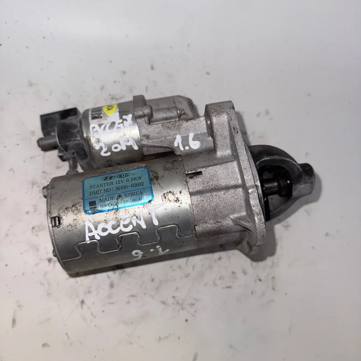 Motor de partida (Arranque) Hyundai Accent 2019 - 1.6 4x2 Bencina Mecánico